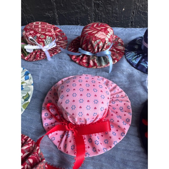 Other - Lot of 11 Handmade Miniature Fabric Hats